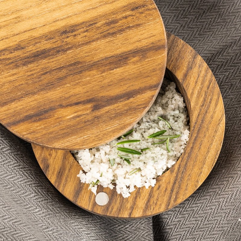 Acacia Wood Salt Box - Yo Keto