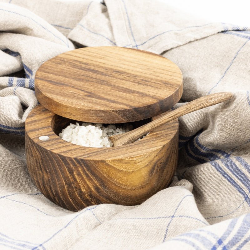 Acacia Wood Salt Box - Yo Keto