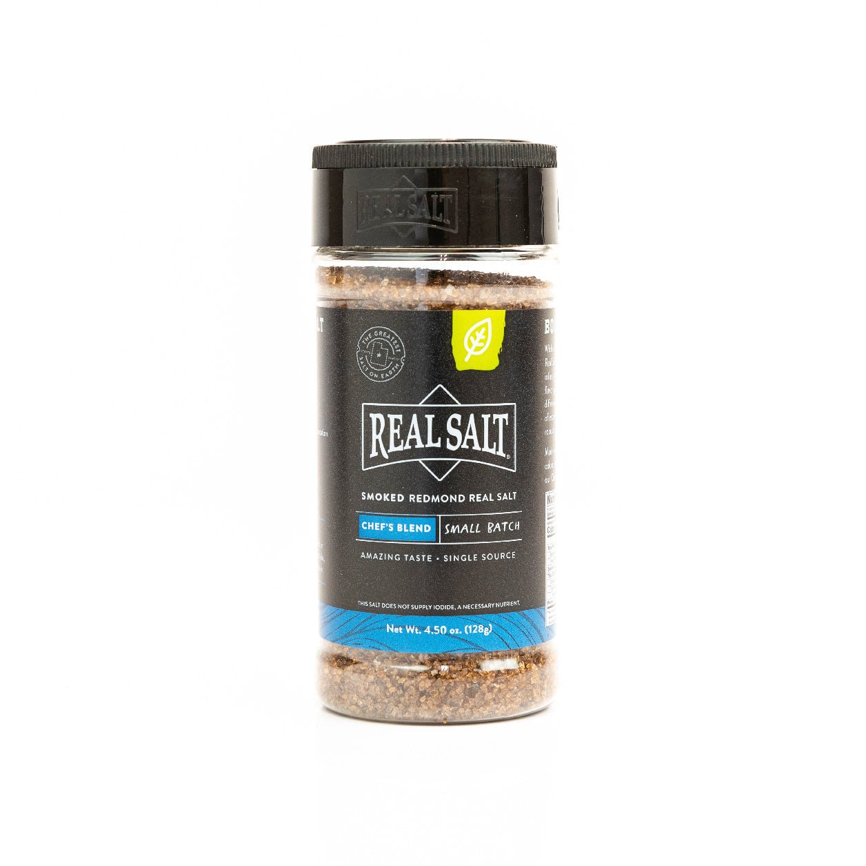 Chef's Blend Smoked Real Salt Shaker - 128g - Salt Cellar