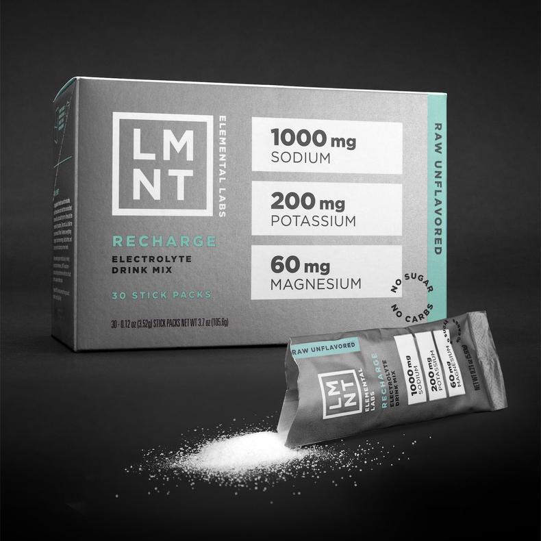 LMNT RECHARGE - Raw Unflavoured Electrolyte Mix - Salt Cellar
